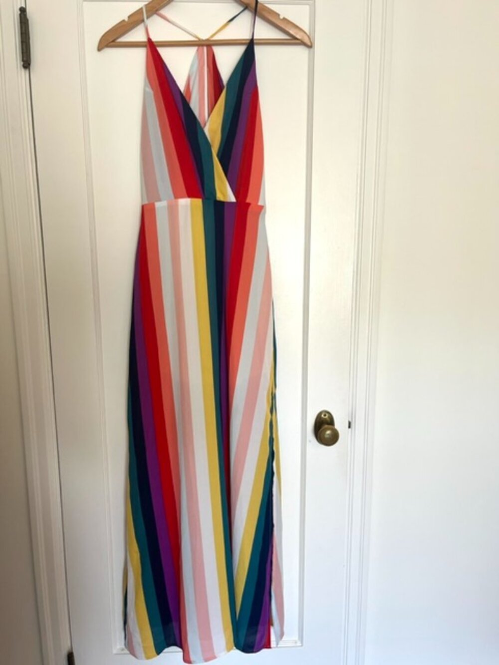 Rainbow Stripe Maxi Dress | Size Small